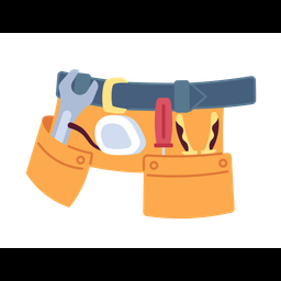 Tools belt on waist  Icon