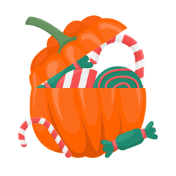 Halloween pumpkin basket  Icon