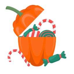 Halloween pumpkin basket  Icon