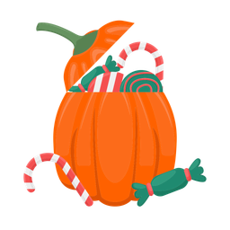 Halloween pumpkin basket  Icon