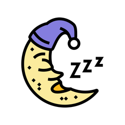 Moon Sleeping  Icon