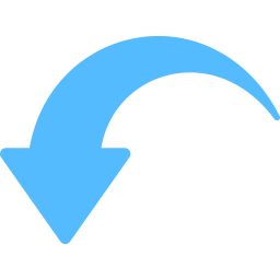 Curved Down Arrow  Icon