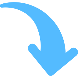 Curved Down Arrow  Icon