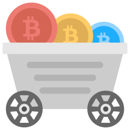 Carro minero bitcoin  Icono