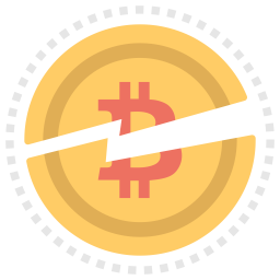 Reducción a la mitad de bitcoin  Icono