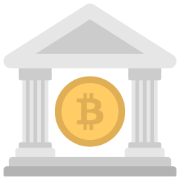 Bitcoin and Bank  Icon