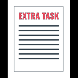 Extra task paperwork  Icon