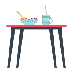 Company cafeteria table  Icon