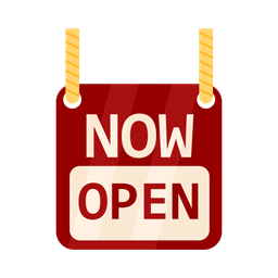 Now open sign  Icon