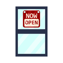 Now open sign  Icon