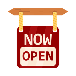 Now open sign  Icon