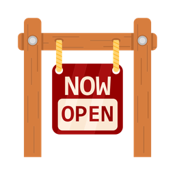 Now open sign  Icon