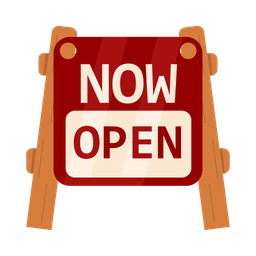 Now open sign  Icon