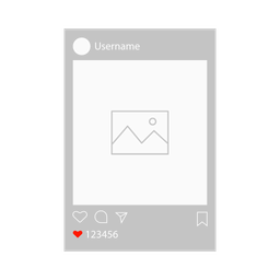 Postagem no instagram  Ícone