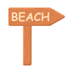 Beach signboard  Icon