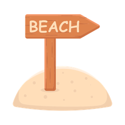 Beach signboard  Icon