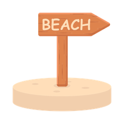 Beach signboard  Icon