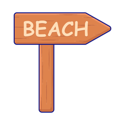 Beach signboard  Icon