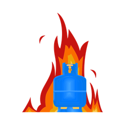 Burning gas cylinder  Icon