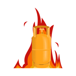 Burning gas cylinder  Icon