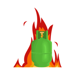 Burning gas cylinder  Icon