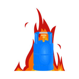 Burning gas cylinder  Icon