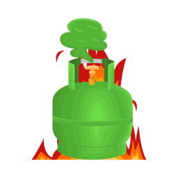 Burning gas cylinder  Icon