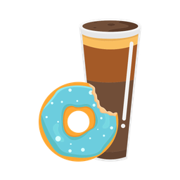 Coffee and donut  Icon