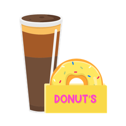 Coffee and donut  Icon