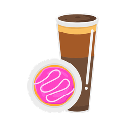 Coffee and donut  Icon