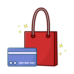 Shopping bag with credit card  Icon