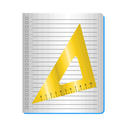 Angle ruler and book  Icon