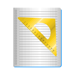 Angle ruler and book  Icon