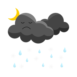 Black cloud rain  Icon