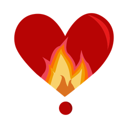 Corazón ardiente  Icono