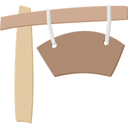 Hanging wooden board  Icon