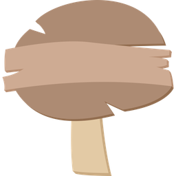 Rounded wooden board  Icon