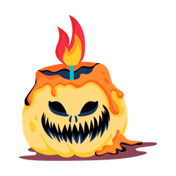 Candle Pumpkin  Icon