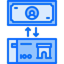 Geld wechseln  Symbol