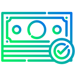 Check mark banknote  Icon