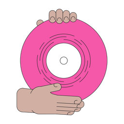 Record vinyl holding  Icon