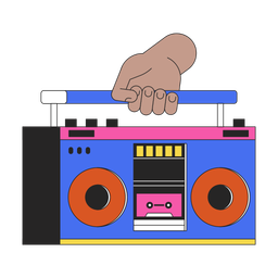 Holding audio boombox  Icon