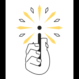 Hispanic hand holding bengal light  Icon