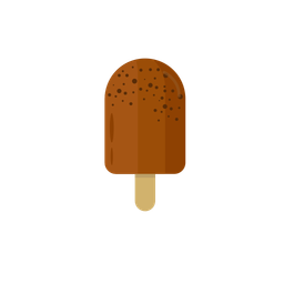 Chocolate popsicle on stick  Icon