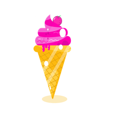 Cute cone ice cream  Icon