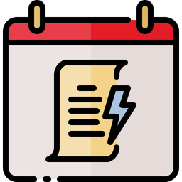 Electricity bill date  Icon