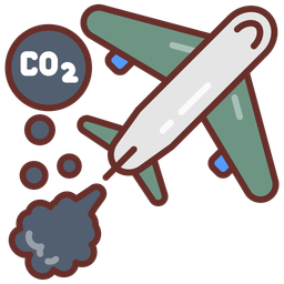 Aircraft emissions  Icon