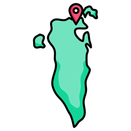 Bahrain map  Icon