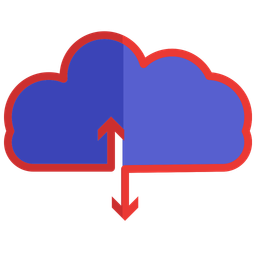 Arquivo de nuvem de armazenamento em nuvem  Ícone