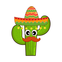 Cactus mexico character  Icon